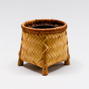 No.27 Woven Bamboo Basket – Tapered Shape with Legs, φ12