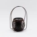 No.16 Small Black Bamboo Basket – Diamond Weave