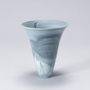 Acrylic Flower Vase ”La Mer” with kenzan holder plate (Marble Gray)