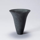 Acrylic Flower Vase ”La Mer” with kenzan holder plate (Matte Black)
